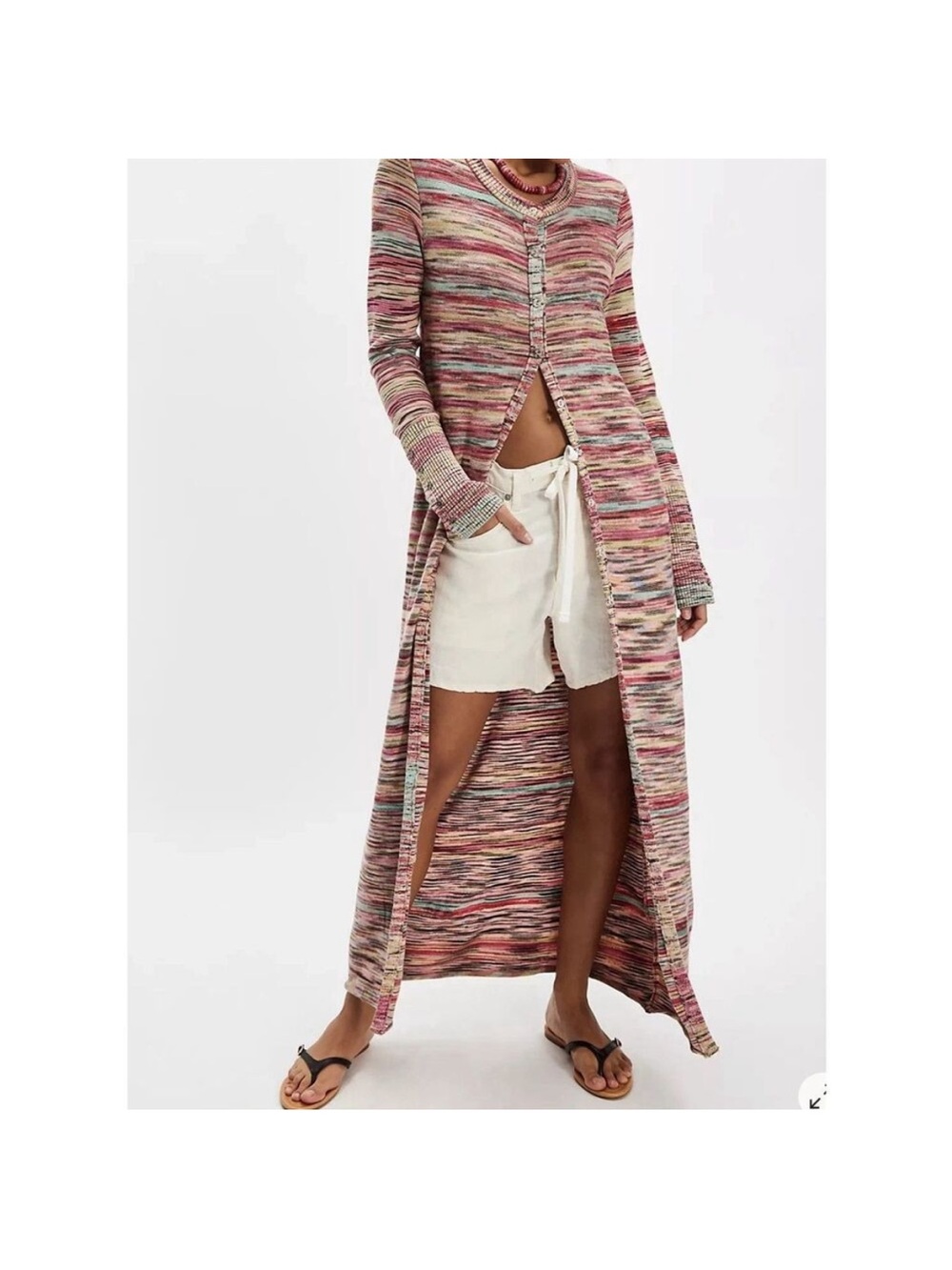 Free People Harmony Sweater Duster Full Length Longline Small - Picture 2 of 9